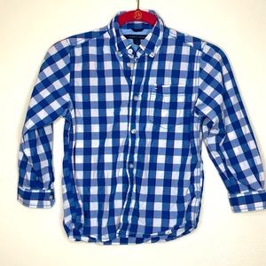 Tommy Hilfiger Boys Long Sleeves Plaid Button Up Size 6